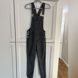 Carly Jean Los Angeles Black Denim Overalls, size small